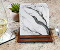 White Marble Print Coasters