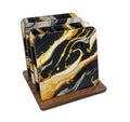 Black and Gold Marble Print Coasters
