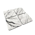 White Marble Print Coasters