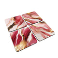 Pink and Gold Marble Print Coasters