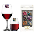Agate Stone Print Wine Glass Charms