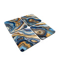 Blue Tone Agate Print Coasters