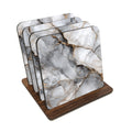 Gray Tone Marble Print Coasters