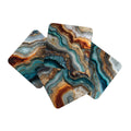 Green Tone Agate Print Coasters