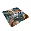 Green Tone Agate Print Coasters