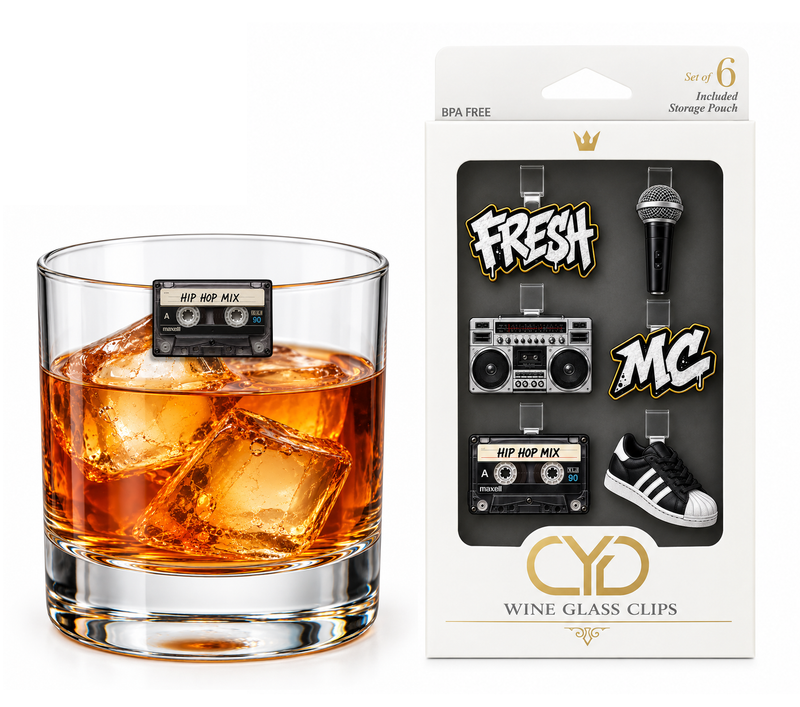 Retro Hip Hop Drink Marker Set