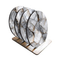 Gray Tone Marble Print Coasters