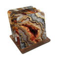 Orange Tone Agate Print Coasters