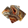 Orange Tone Agate Print Coasters