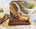 Orange Tone Agate Print Coasters