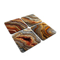Orange Tone Agate Print Coasters