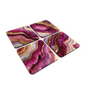 Pink Tone Agate Print Coasters