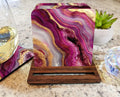 Pink Tone Agate Print Coasters