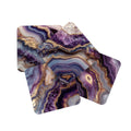 Purple Tone Agate Print Coasters