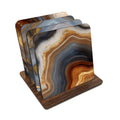 Earth Tone Agate Print Coasters